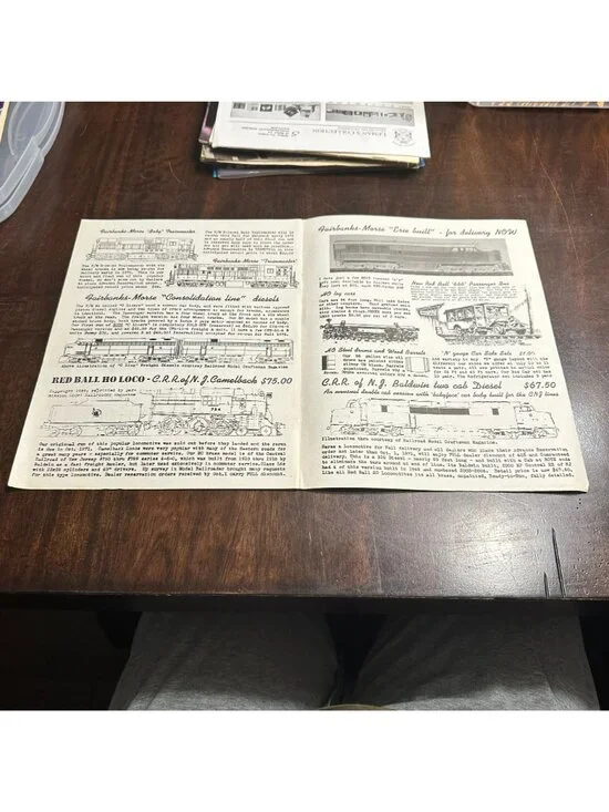 Rare Vintage Red Ball HO Gage Dealer List 1971-1972 Train Catalog - Picture 2 of 4